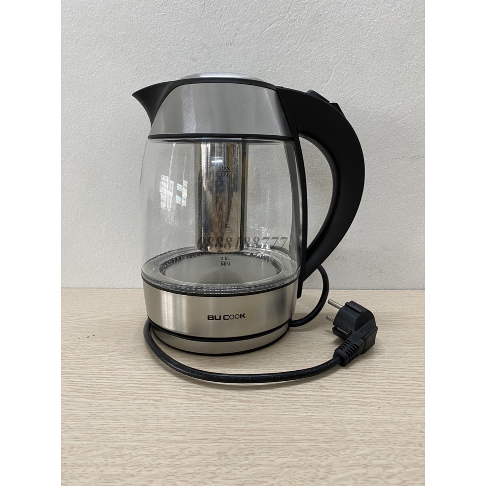 Ấm Siêu Tốc, Bình Siêu Tốc Thủy Tinh Cao Cấp BUCOOK BNP0521 1.8L