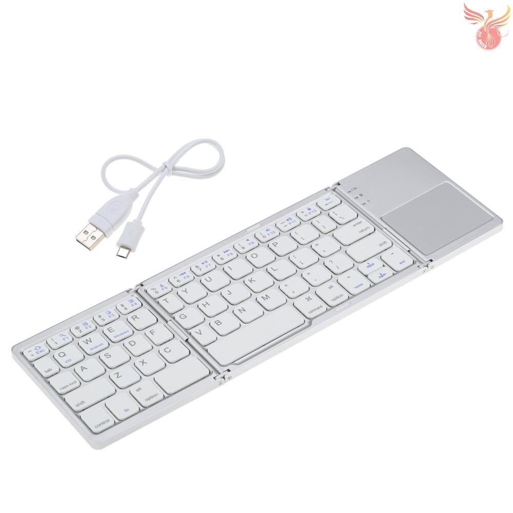 Bàn Phím Bluetooth Mini Có Thể Gập Lại Được Kèm Màn Hình Cảm Ứng Cho 6s / Ipad Pro / Điện Thoại Di Động / Pc