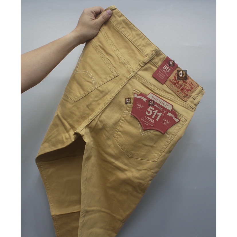 Quần KAKI Nam Cao Câp Màu Vàng Nhạt KA-14 Mẫu trơn, Dáng ôm đứng nhẹ, Chất vải co giãn, Lịch sự, Trẻ trung - DOKI