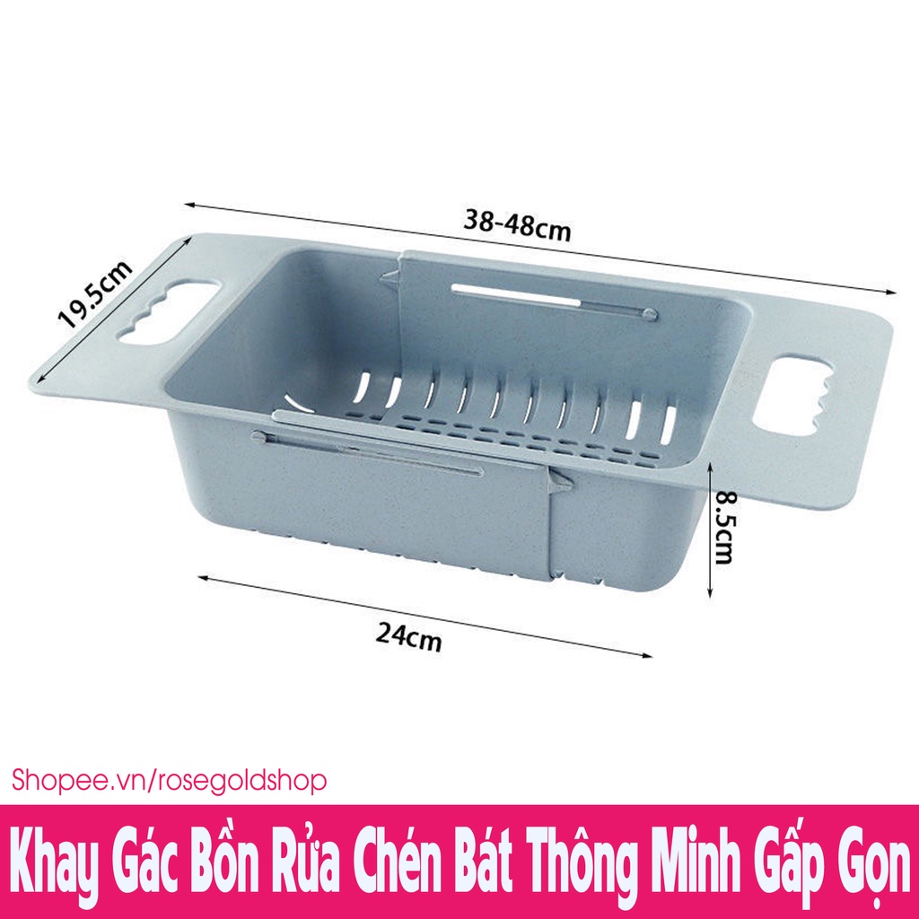 Rổ Nhựa Gác Bồn Rửa Bát Điều Chỉnh Được Kích Thước Đa Năng Tiện Dụng - Khay Nhựa Gác Bồn Rửa Bát Việt Nhật