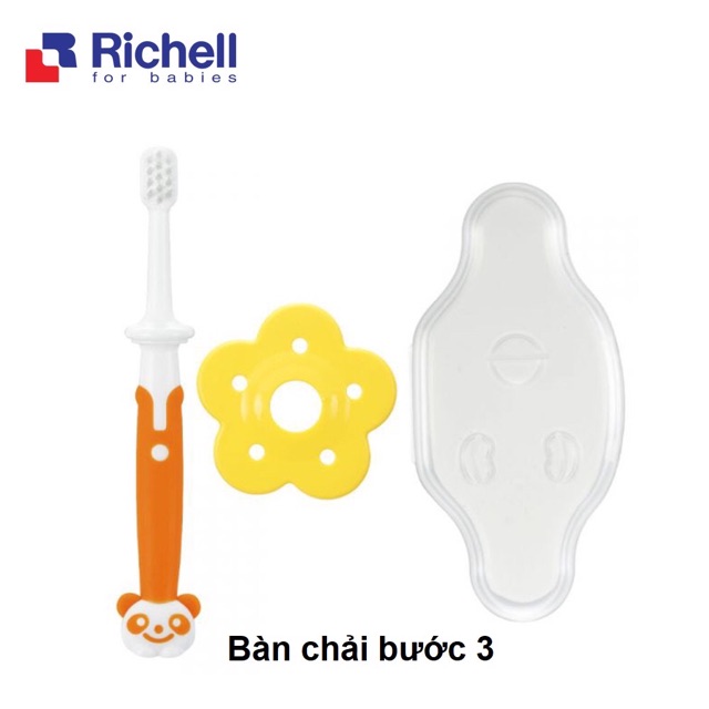 Bàn chải đánh răng 3 giai đoạn Richell cho bé 3,8,12 tháng