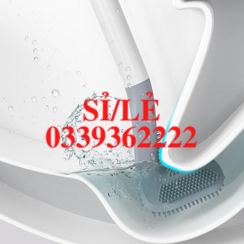 [ COCOLOVE ] Chổi cọ nhà vệ sinh bồn cầu toilet đầu silicon hình cây gậy đánh golf (CTS02)