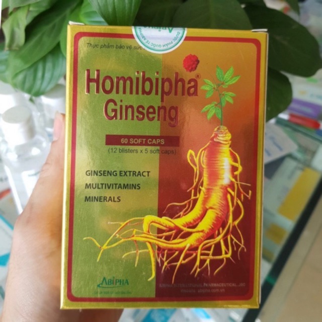 Homibipha Ginseng Bổ sung vitamin và khoáng chất, giúp bồi bổ sức khỏe và ăn ngon miệng hộp 60V