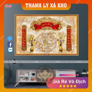 [FREE SHIP] Tranh Dán Tường 3D Phòng Thờ Tổ Tiên - SL69-Tranh 3d Linh Thiêng- Song Long Decor