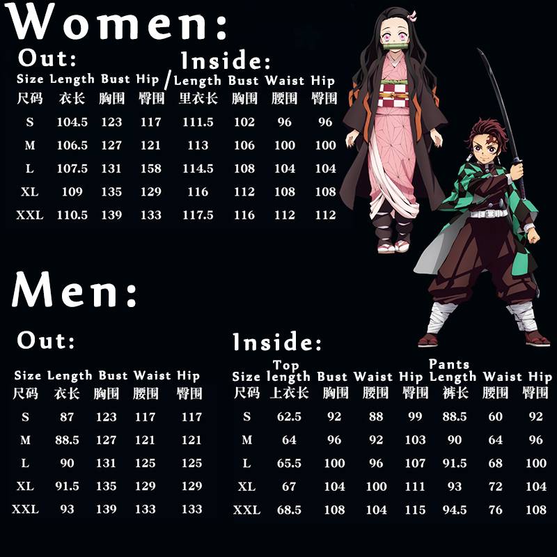 Bộ Trang Phục Kimono Hóa Trang Nhân Vật Kimetsu no Yaiba Nezuko Tanjirou Zenitsu