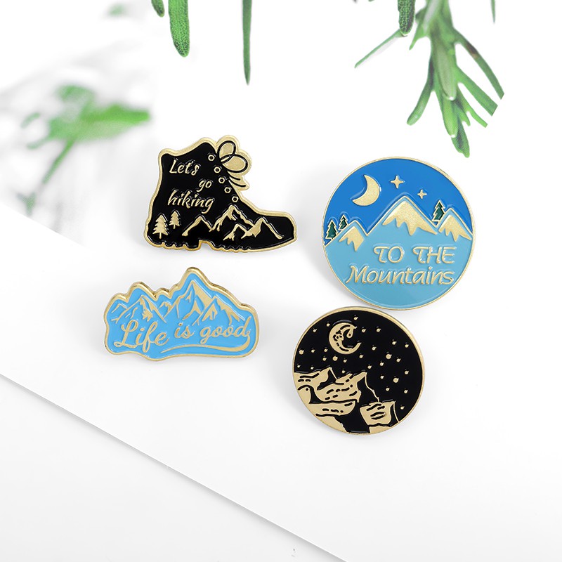 Tag Cài Áo Họa Tiết Hoạt Hình Time To Camp Out Độc Đáo QIHE JEWELRY