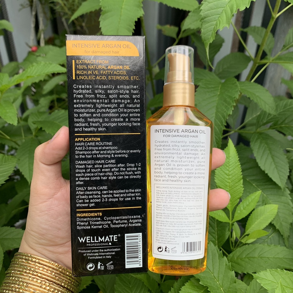 TINH DẦU PHỤC HỒI TÓC WELLMATE KERATIN ARGAN OIL 100ml