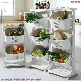 Kệ đựng đồ 2 Tầng 3 tầng đa năng, Rổ đựng quần áo 2 tầng 3 tầng