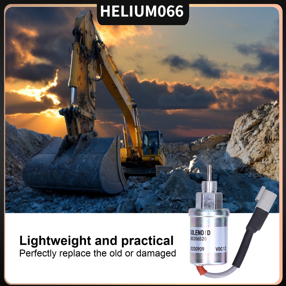 Ngắt nhiên liệu Tắt van điện từ Máy phát Bộ dừng Phụ kiện chống cháy 12V U85206520 Helium066