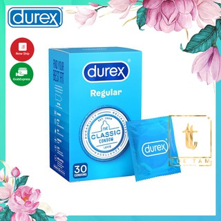 Bao cao su durex chính hãng úc, bao cao su durex regular hộp 30 cái