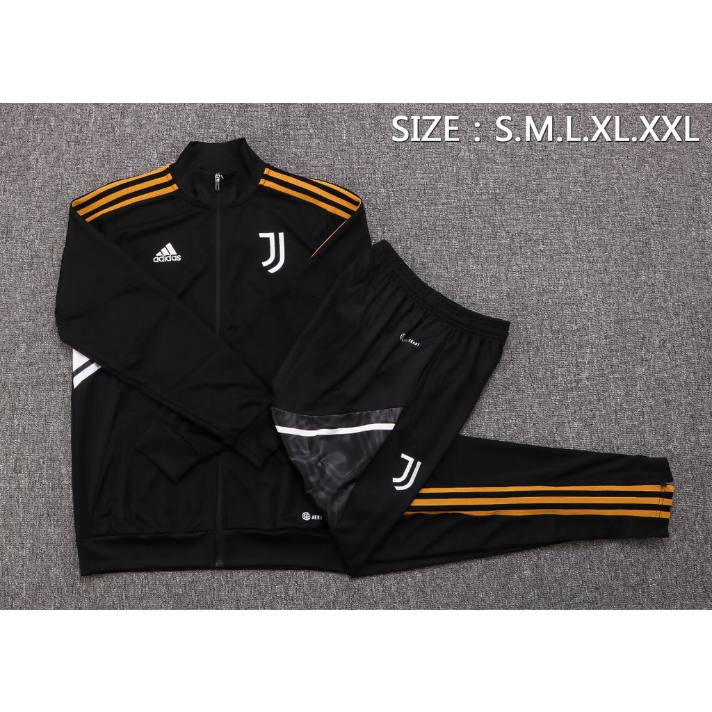 Áo Khoác Bóng Đá Tay Dài Màu Đen Có Khoá Kéo 22 / 23 Juv