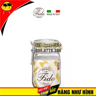 [Hỏa tốc] Hũ thủy tinh nắp cài FIDO khóa kim loại - Bormioli Rocco - 1000ml @149220