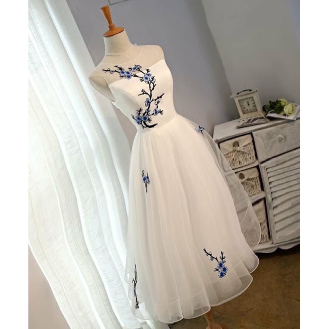 Đầm dự tiệc thêu hoa đào form ngắn xinh yêu TRIPBLE T DRESS - size M/L ( ảnh/video thật) MS140Y