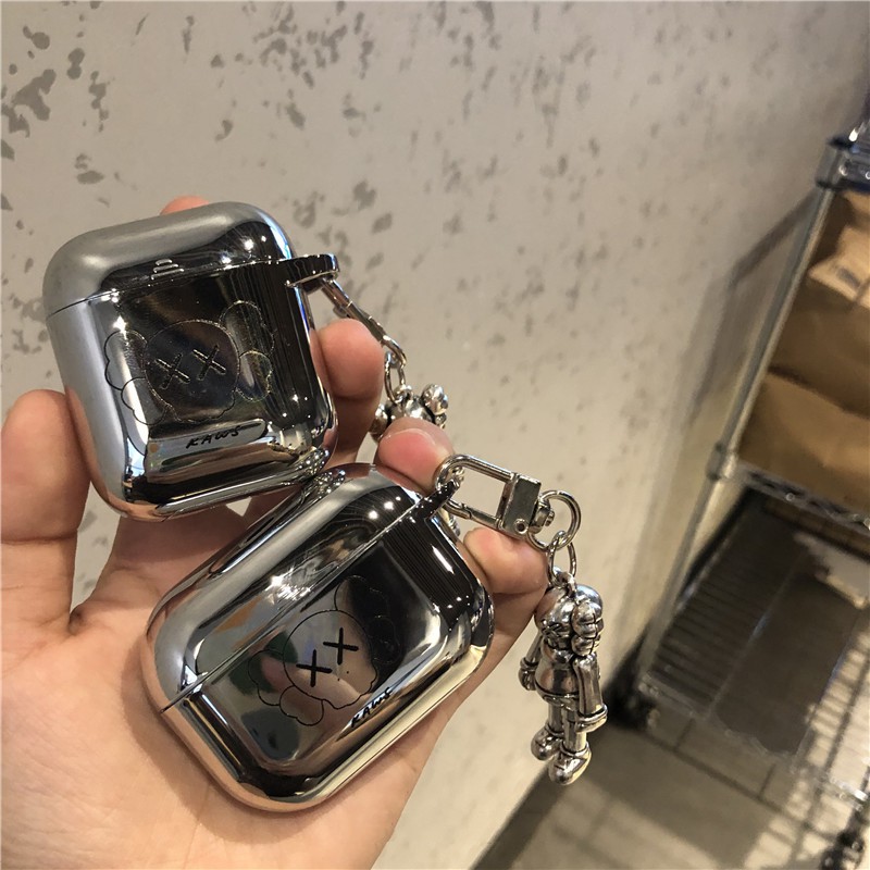 Case Vỏ Bao Airpod Đựng Tai Nghe Airpods 1/2/Pro Kaws Silver Nhựa TPU Mạ Bạc Cực Đẹp Vỏ Bọc Airpods - Chinchin Case