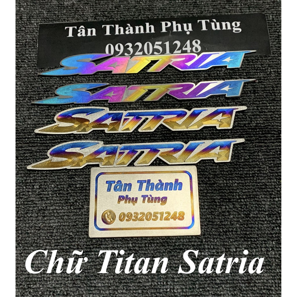 Logo Titan Chữ Satria 2 bên xe