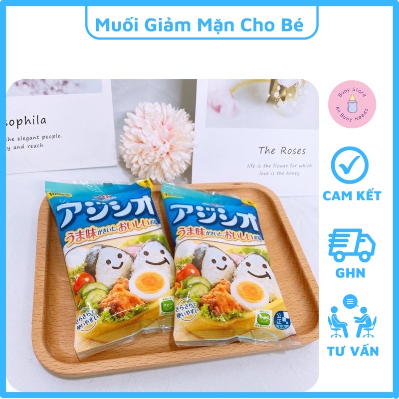 Muối Giảm Mặn Cho Bé Ăn Dặm Từ 8 Tháng Ajinomoto Nhật Bản 100g