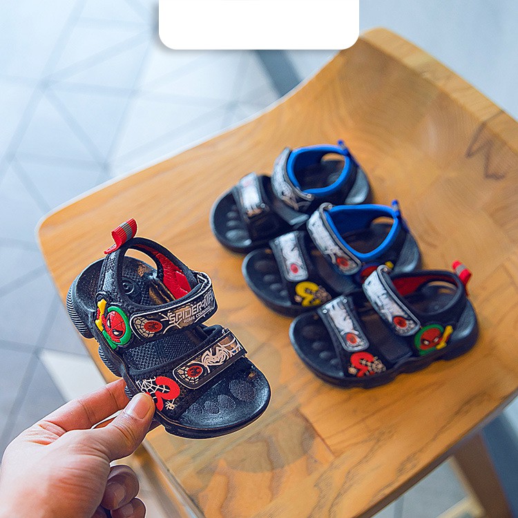 Giày sandal cho bé hình Spiderman đế mềm chống trượt Mắm Store SD02