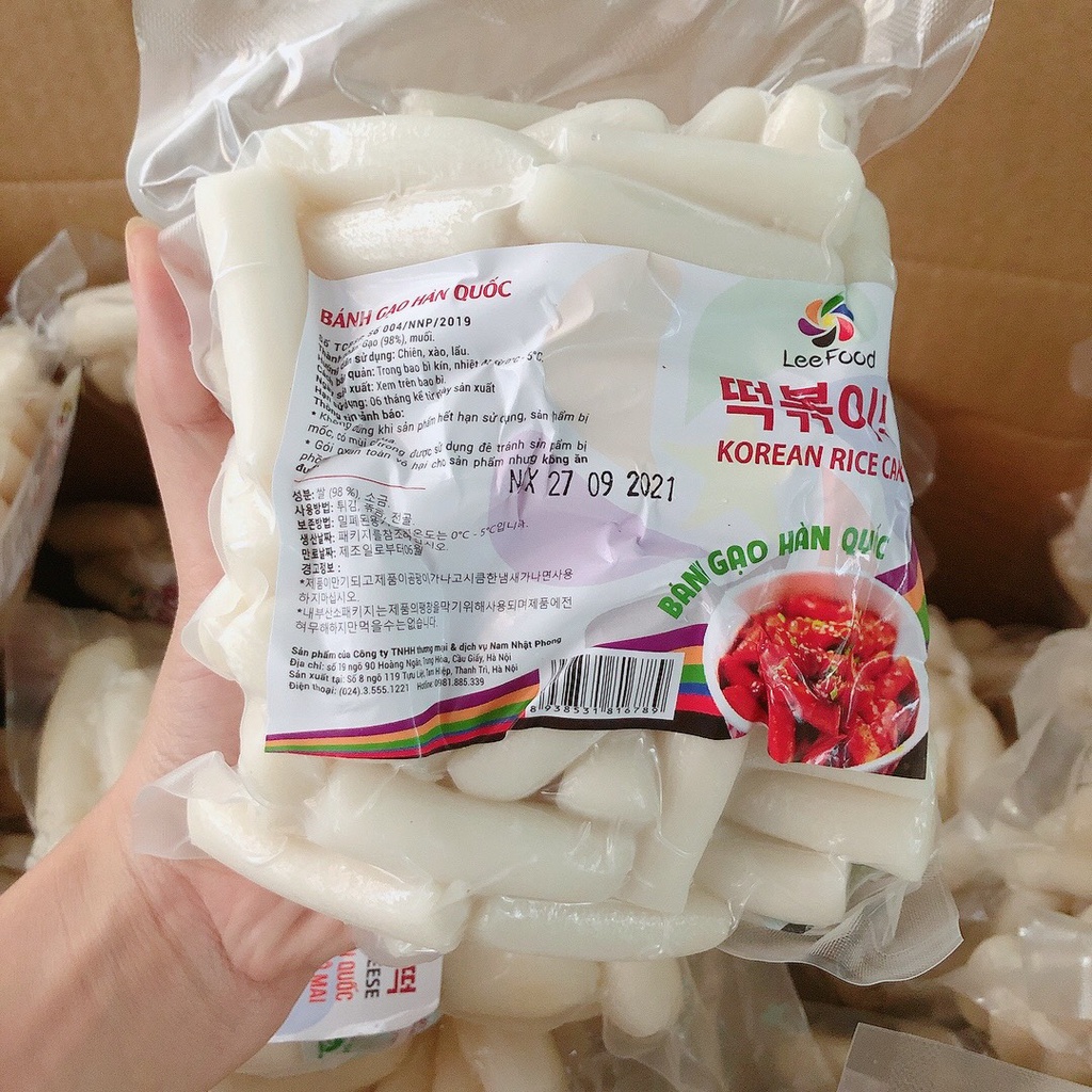 Tokbokki Bánh gạo hàn quốc Bánh gạo tươi không chất bảo quản