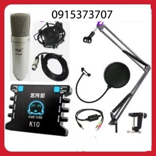 Combo Soundcard K10 + Micro ISK AT100 + Hướng dẫn cài đặt Autotune Hoa Vinh