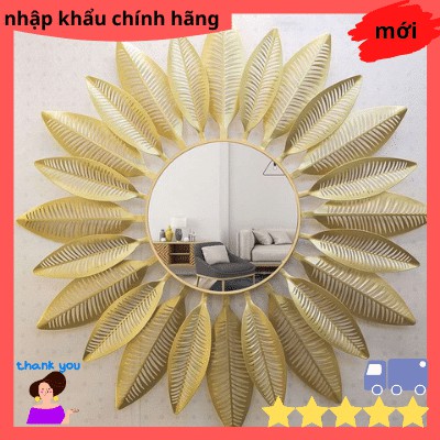 [ NHÌN LÀ MÊ ] Gương Treo Tường Trang Trí Nghệ Thuật Decor- Gương Phong Thủy Thân Kim Loại H