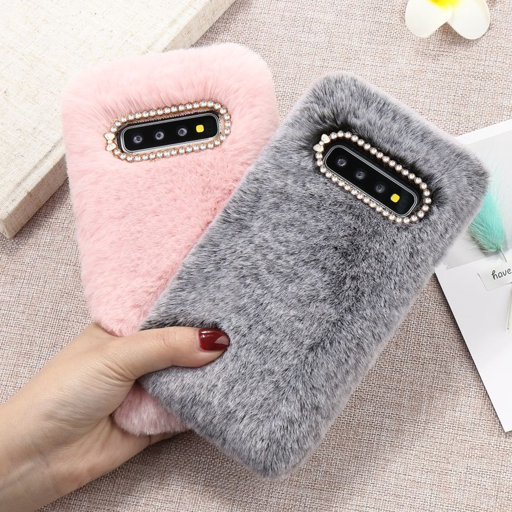 Ốp điện thoại lông xù thời trang cho Samsung Galaxy S20 Plus S7 S8 S9 S10 Plus Note 10 Plus Note 9 A51 A71 A50 A50S A70
