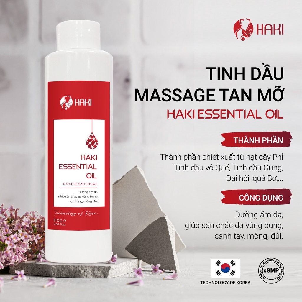 Tinh Chát Ủ Nòng Hủy Mỡ HAKI Haki Essential Oil 110g