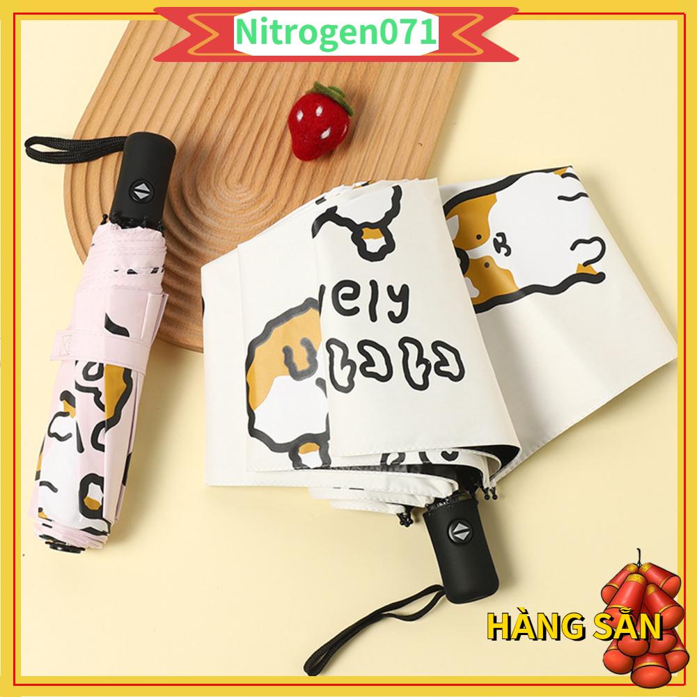 Nitrogen071 Ô chống tia cực tím Hoàn toàn tự động có thể gập lại Vinyl Di Gấu dễ thương Dù cho ngoài trời