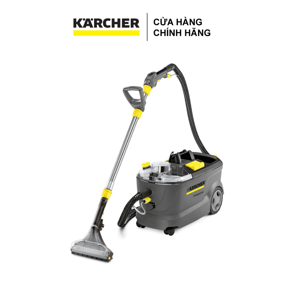 Máy giặt thảm chuyên dụng Karcher Puzzi 10/2 Adv với hiệu suất làm sạch 30-45 m2/h