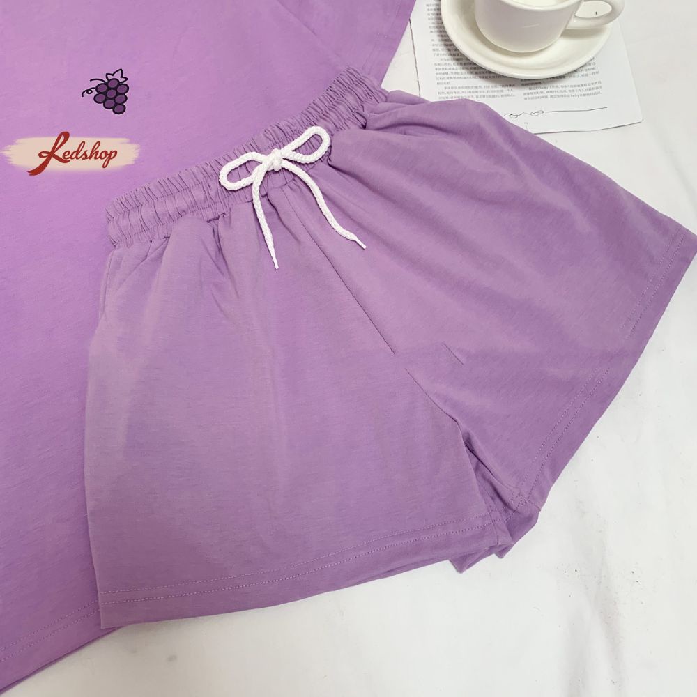 Quần đùi short thun mặc nhà cạp chun co dãn tốt phong cách Hàn Quốc Red Shop 25714