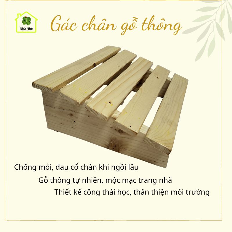 Gác chân gỗ