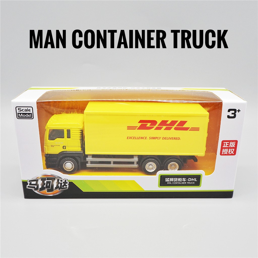 ¤๑¤mô hình ô tô hợp kim MAN TGS Đồ trang trí chơi trên xe tải container DHL được đóng hộp