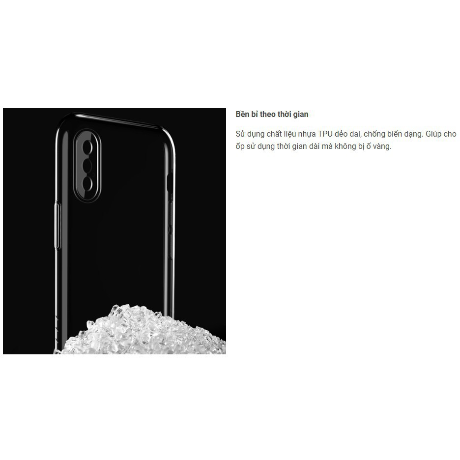 Ốp lưng silicon siêu mỏng iPhone X Totu Soft fashion series