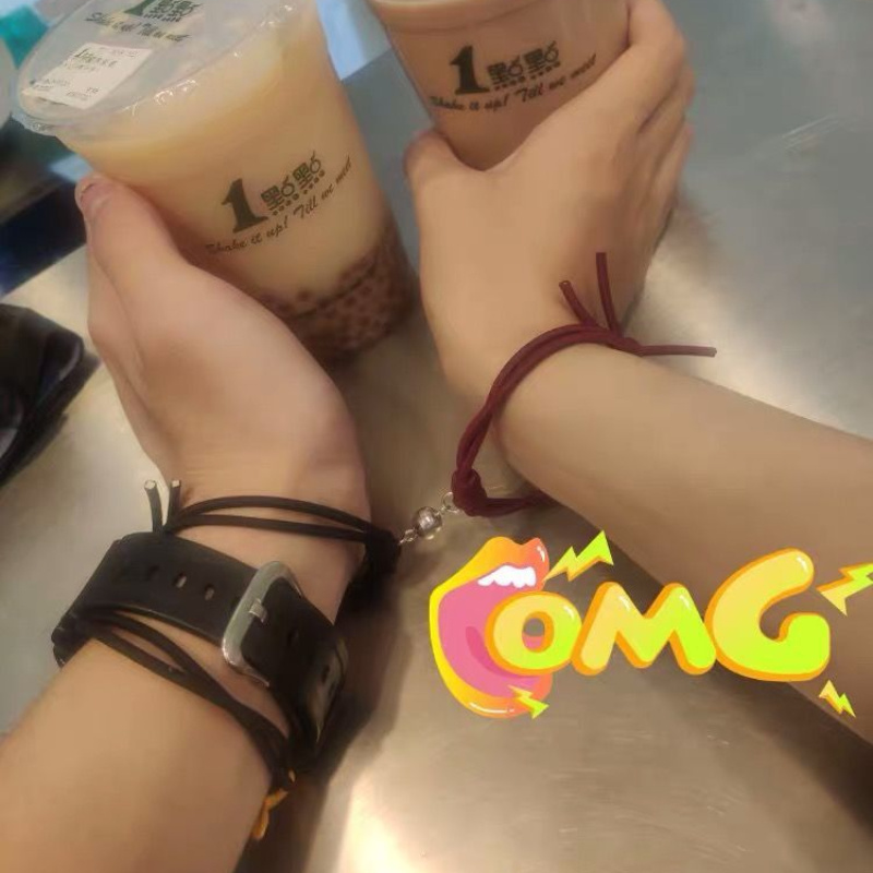 Bộ 2 vòng đeo tay dây bện có nam châm dành cho cặp đôi