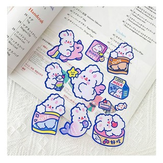 STICKER PACK- Hình dán thỏ trắng đáng yêu