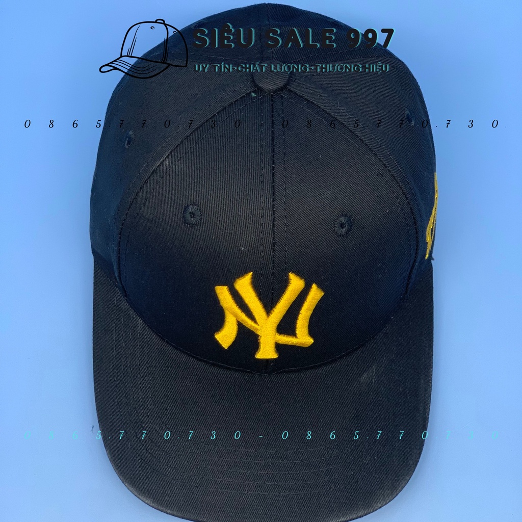 NÓN KẾT NAM NỮ MŨ LƯỠI TRAI THÊU N-Y CHŨ VÀNG THỜI TRANG NAM NỮ FORM ĐẸP