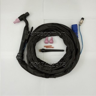 Súng hàn tig QQ150 cổ mềm, 4 mét (Bộ dây hàn tig QQ-150F)