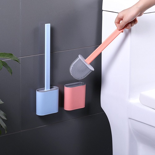 [MẪU MỚI] Cọ bồn cầu  Cọ nhà vệ sinh Toilet silicon cao cấp siêu sạch treo tường có hộp tiện lợi (giao màu ngẫu nhiên)