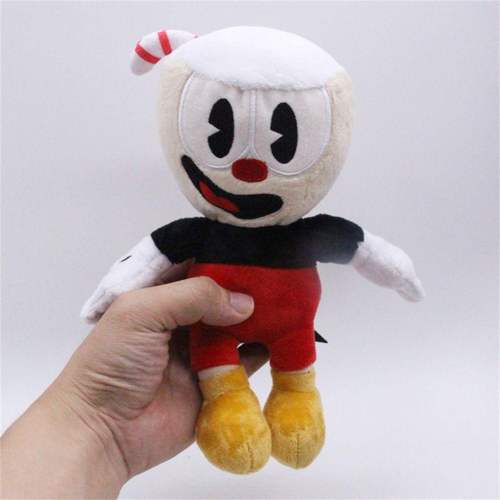 Búp Bê Nhồi Bông Mềm Hình Cuphead Màu Cầu Vồng Dễ Thương