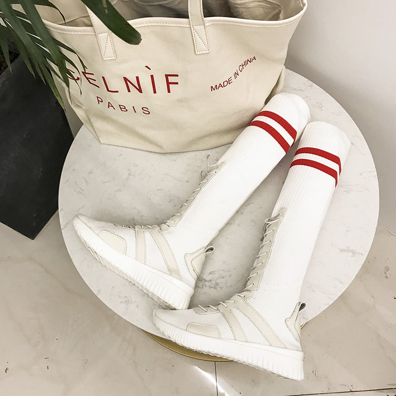 GIÀY THỂ THAO NỮ SINH PHA ỐNG LEN CAO CỔ 2 MÀU 35-40
