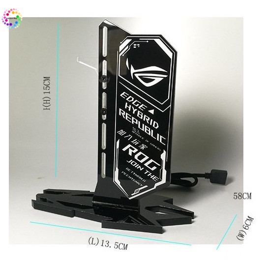 Bộ đỡ card vga chống xệ khắc chử ROG led RGB sync main 5v 3pin | BigBuy360 - bigbuy360.vn