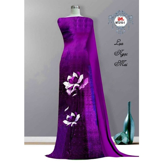 Vải áo dài hoa sen