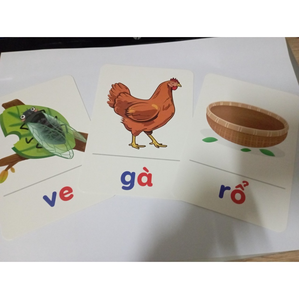 Bộ Thẻ Flash Card BunHouse 40 Thẻ Chữ Cái Và Chữ Ghép Giúp Bé Tư Duy Ngôn Ngữ, Phát Triển Trí Não