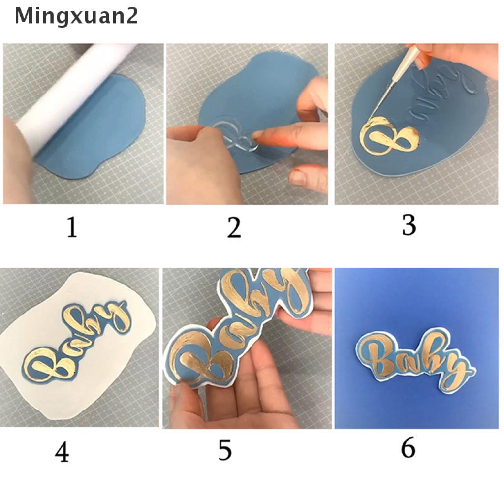Khuôn Nhấn Bánh Quy / fondant Hình Chữ Cái Bằng acrylic DIY