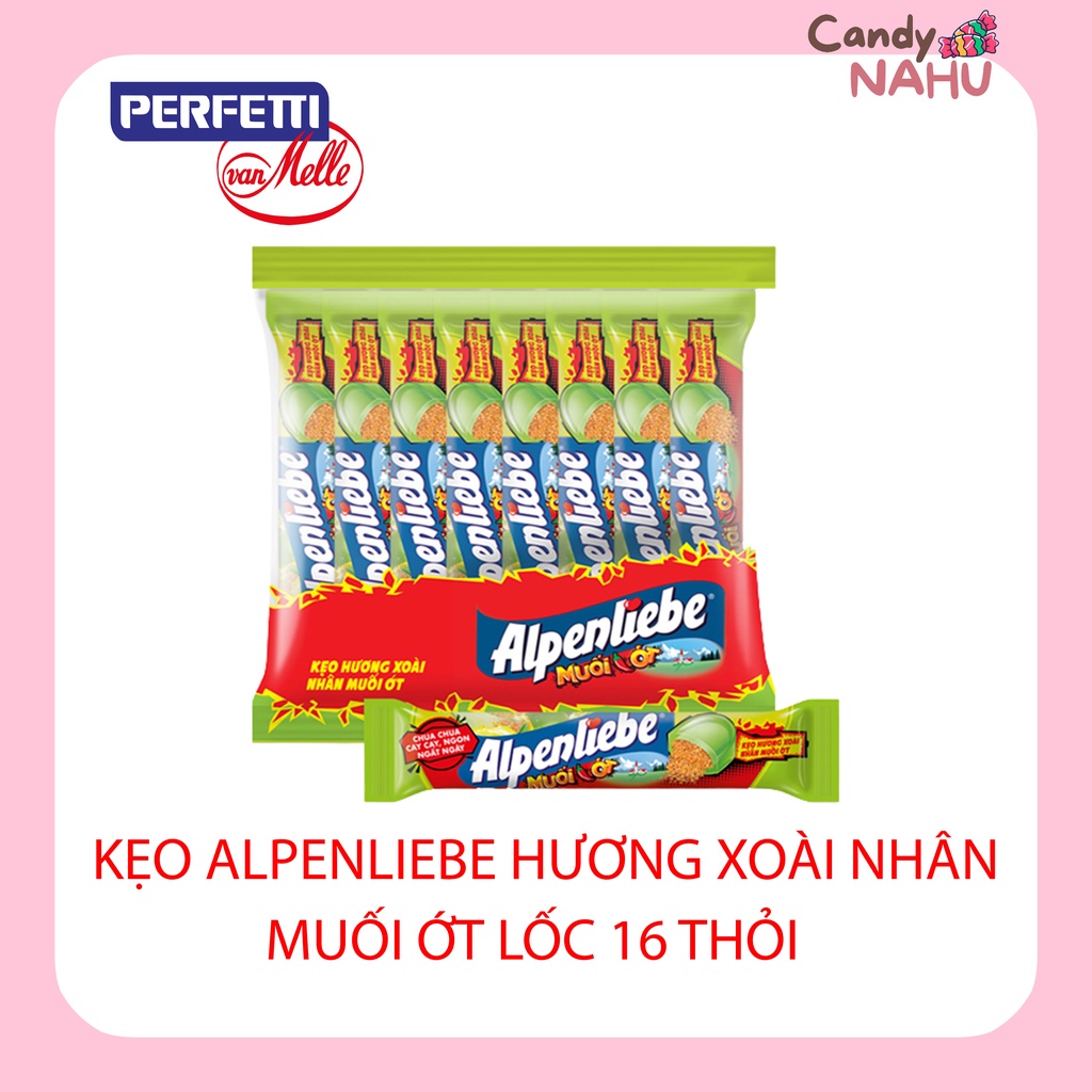 Kẹo Alpenliebe hương xoài nhân muối ớt lốc 16 thỏi