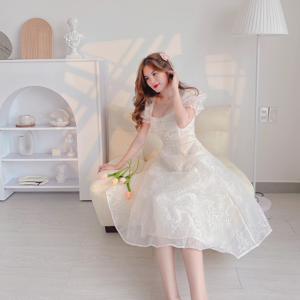 VÁY XÒE CÔNG CHÚA TAY PHỒNG