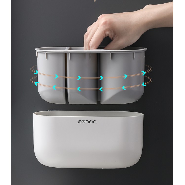 Giá Treo Máy Sấy Tóc, Kệ Để Máy Sấy Oenon Có Ngăn Đựng Đồ Cao Cấp Không Khoan Đục