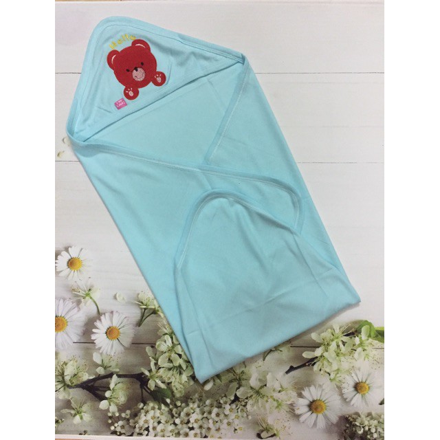 Chăn Ủ Vuông 90Cm Mùa Hè Cho Trẻ Sơ Sinh Có Mũ  Fusi Cotton Cho Bé Drsp039264