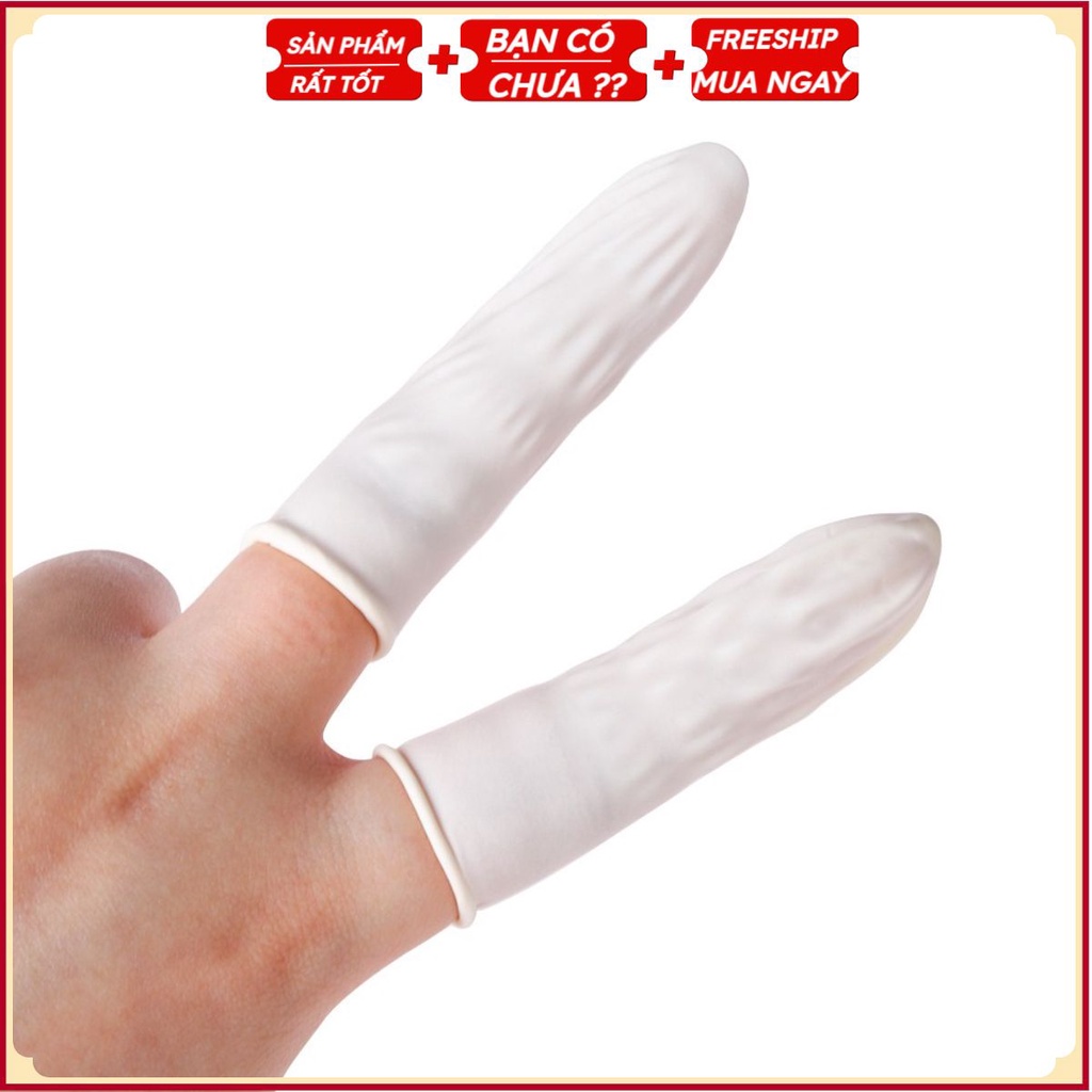 Sỉ Gói Lớn 650 BAO Đầu NGÓN TAY Cao Su - Găng Tay Ngón Làm Móng Nail, Phun Xăm Thẩm Mỹ Viện, Thợ Sửa Đồng Hồ