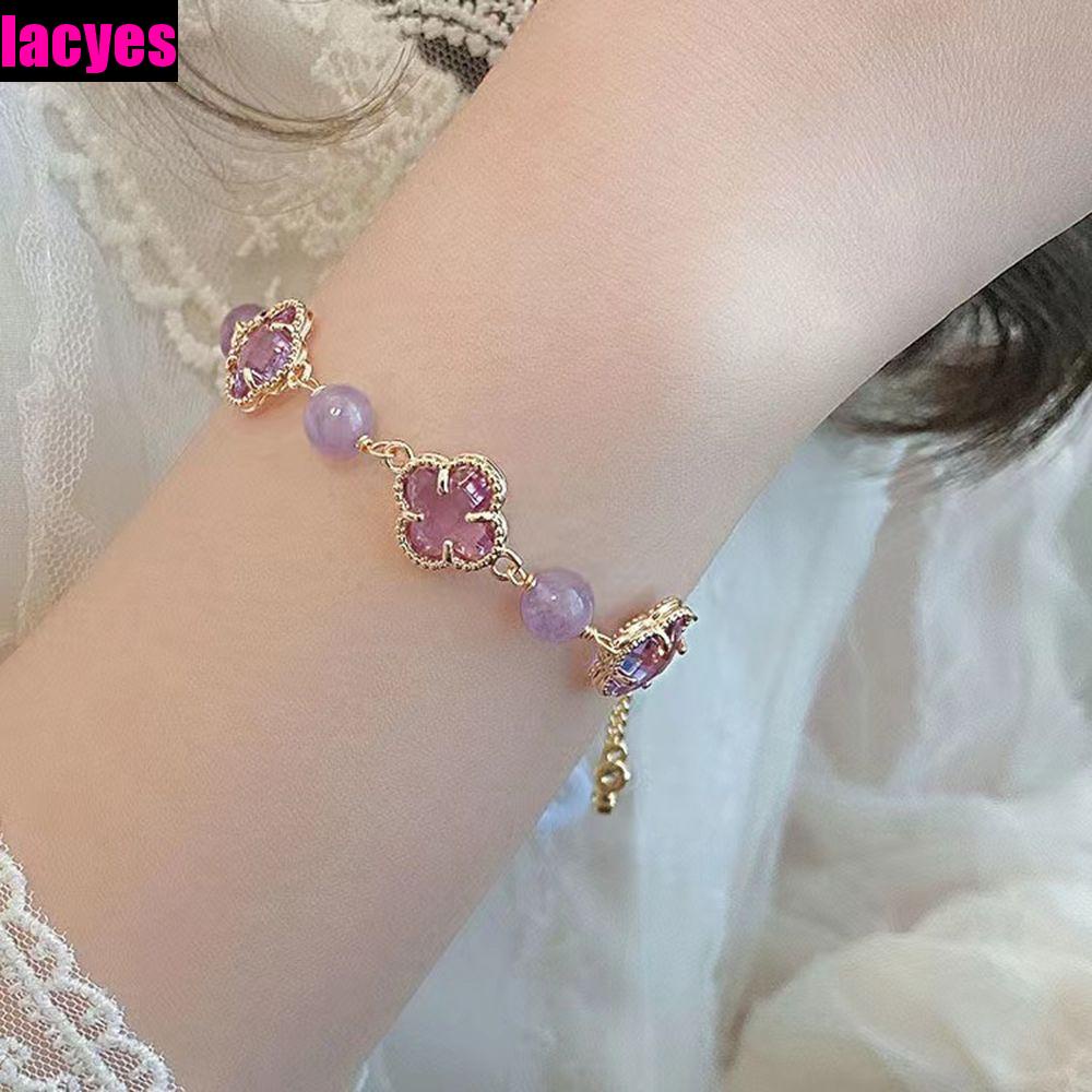 Vòng Tay Đính Hạt Ngọc Bích Tròn Có Thể Điều Chỉnh Cho Nữ