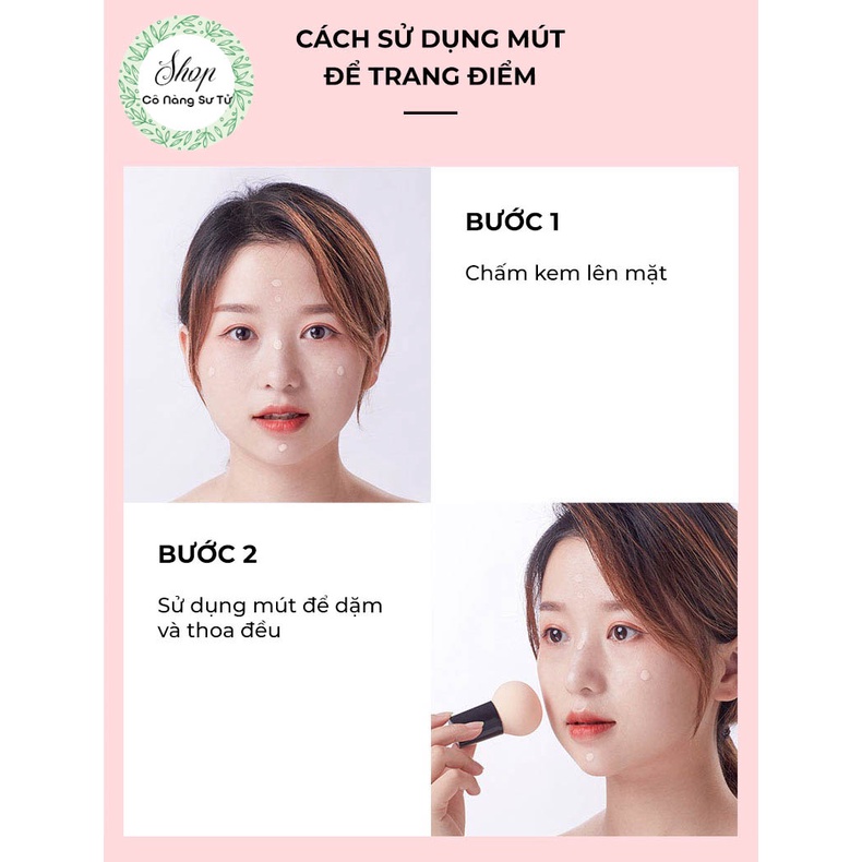 Bông Mút tán kem nền, kem chống nắng MAYCREATE có tay cầm hình nấm - Cô nàng sư tử | BigBuy360 - bigbuy360.vn